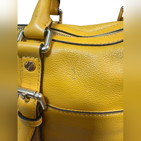 Michael Kors Hamilton North-South Yellow Pebble Leather Tote Bag - Picture 8 of 14